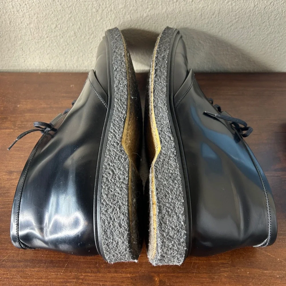 Adieu Boots Sz 42.5 US 9 9.5 Black Leather Chukka Portugal Crepe Sole Mens Ankle